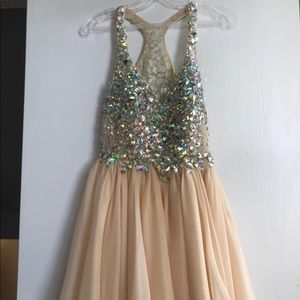 Blush Prom Nude Homecoming Dress Size 6